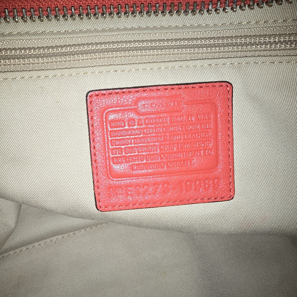 ❣️ Coach Legacy Haley Red and Animal Print Satchel With Tassel - Picture 6 of 9